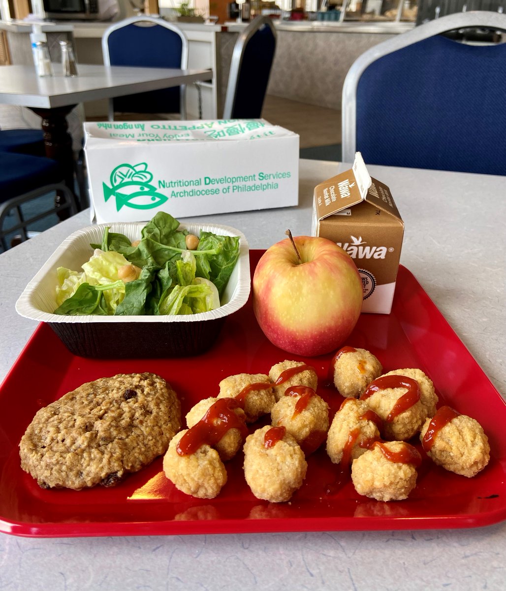 SummerMealsNDS's tweet photo. Happy Thursday! We hope that everyone is having a great week! Today's meal of the day consists of popcorn chicken, romaine salad with chickpeas, an apple, and oatmeal cookie. Let's finish off the week strong! #Thursdaymeal #summermealsprogram #mealoftheday #popcornchicken https://t.co/xuXwugq4UV