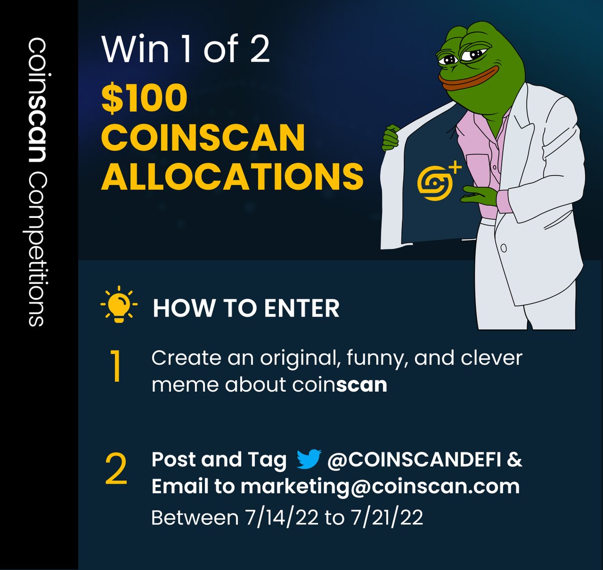 Bringing back the good ol' #MEMECONTEST for the #SCANFAM to win some free $SCAN before our update goes live!