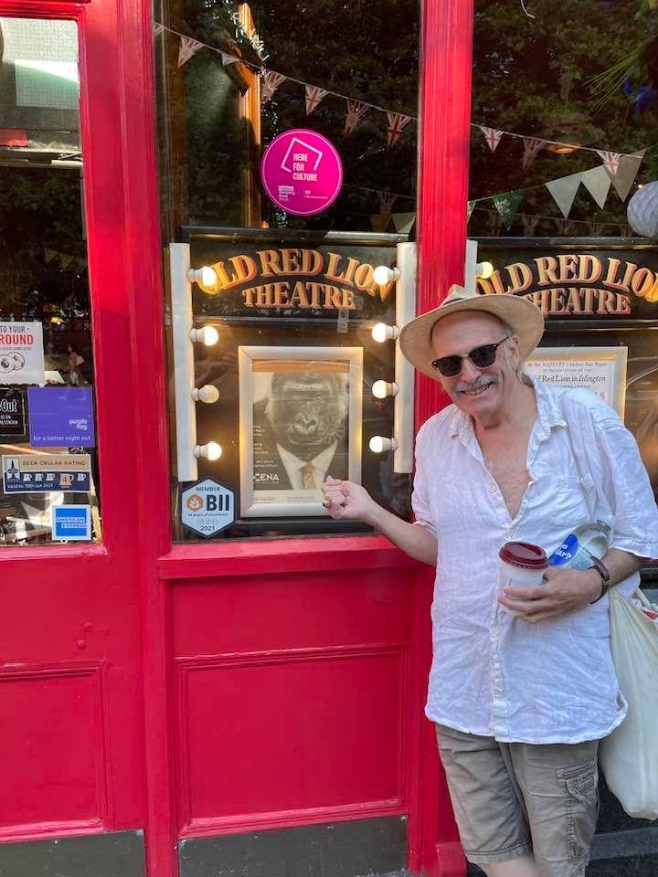 Scena Theatre (@scenatheatre) on Twitter photo Actor Robert McNamara monkeys with our poster for "Report to an Academy", now at the <a href="/ORLTheatre/">Old Red Lion Theatre</a> in Islington, London. Catch this riveting 1-man show thru 30 July. Use Promo Code 10EARLY to get tickets for £10 ea at: bit.ly/3Igl7ZL #londonplay #newplay #kafkaesque #kafka Actor Robert McNamara monkeys with our poster for "Report to an Academy", now at the <a href="/ORLTheatre/">Old Red Lion Theatre</a> in Islington, London. Catch this riveting 1-man show thru 30 July. Use Promo Code 10EARLY to get tickets for £10 ea at: bit.ly/3Igl7ZL #londonplay #newplay #kafkaesque #kafka