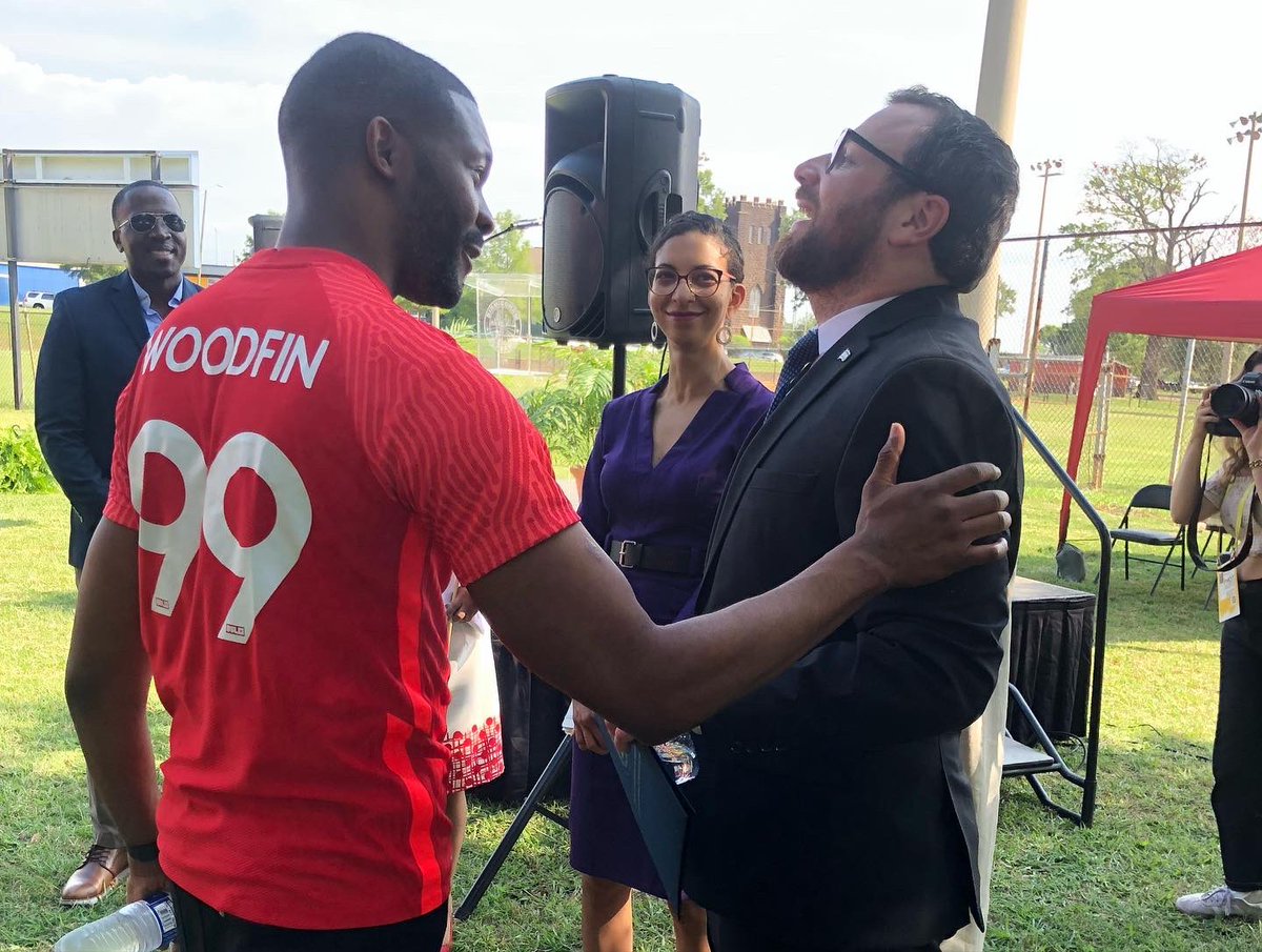 randallwoodfin's tweet photo. I was honored to join World Games officials and representatives of Israel, Bahrain, United Arab Emirates and Morocco in Marconi Park today for the planting of a Peace Tree. @IsraelAtlanta @morocco_usa @BahrainEmbDC @UAEEmbassyUS https://t.co/NKVpwcL7HP