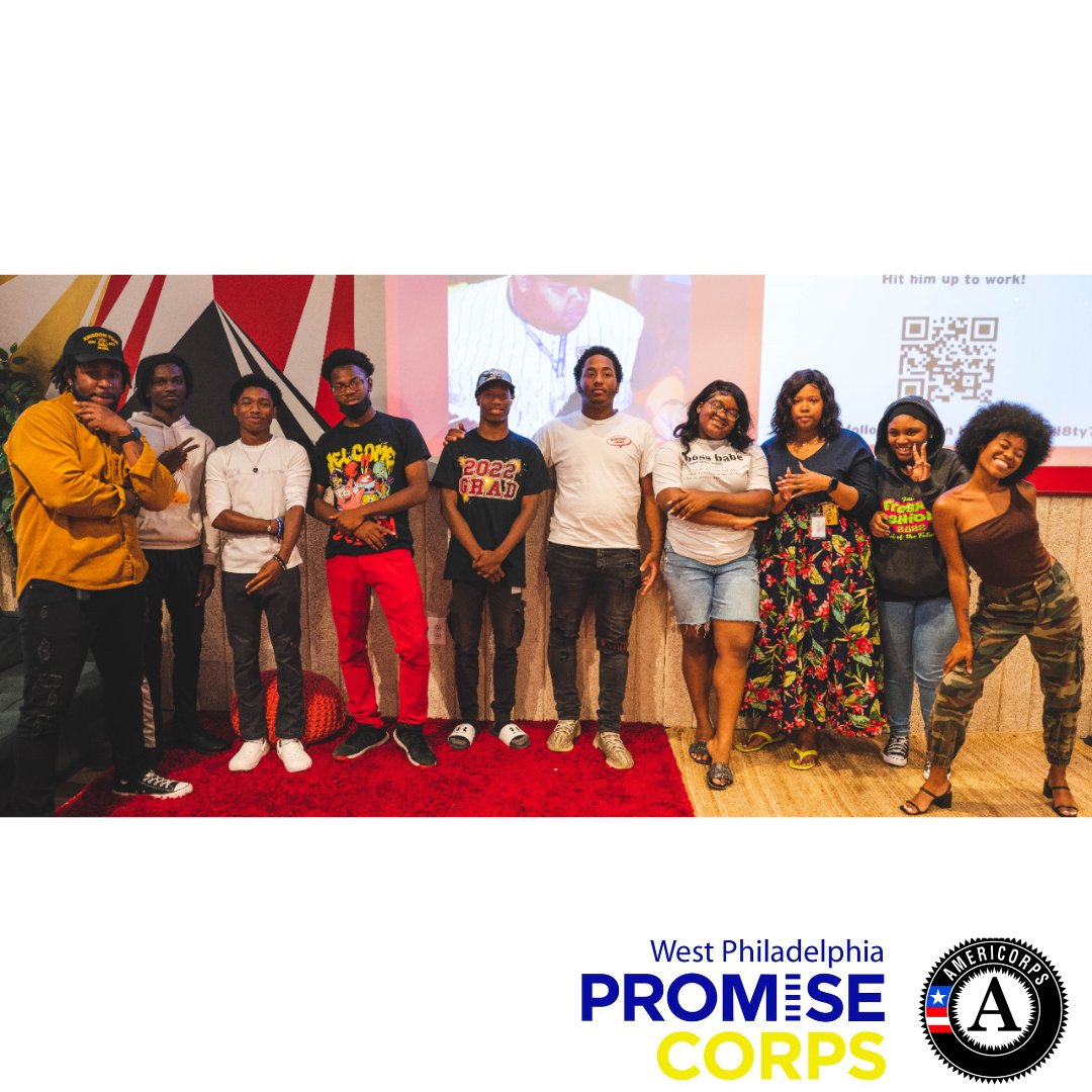 PromiseCorpsPHL's tweet photo. We're so proud of our Promise Corps interns presenting their final projects at @recphilly_! 💗
#promisecorps #paidinternships #entrepreneur #creator https://t.co/13isz3XYsZ