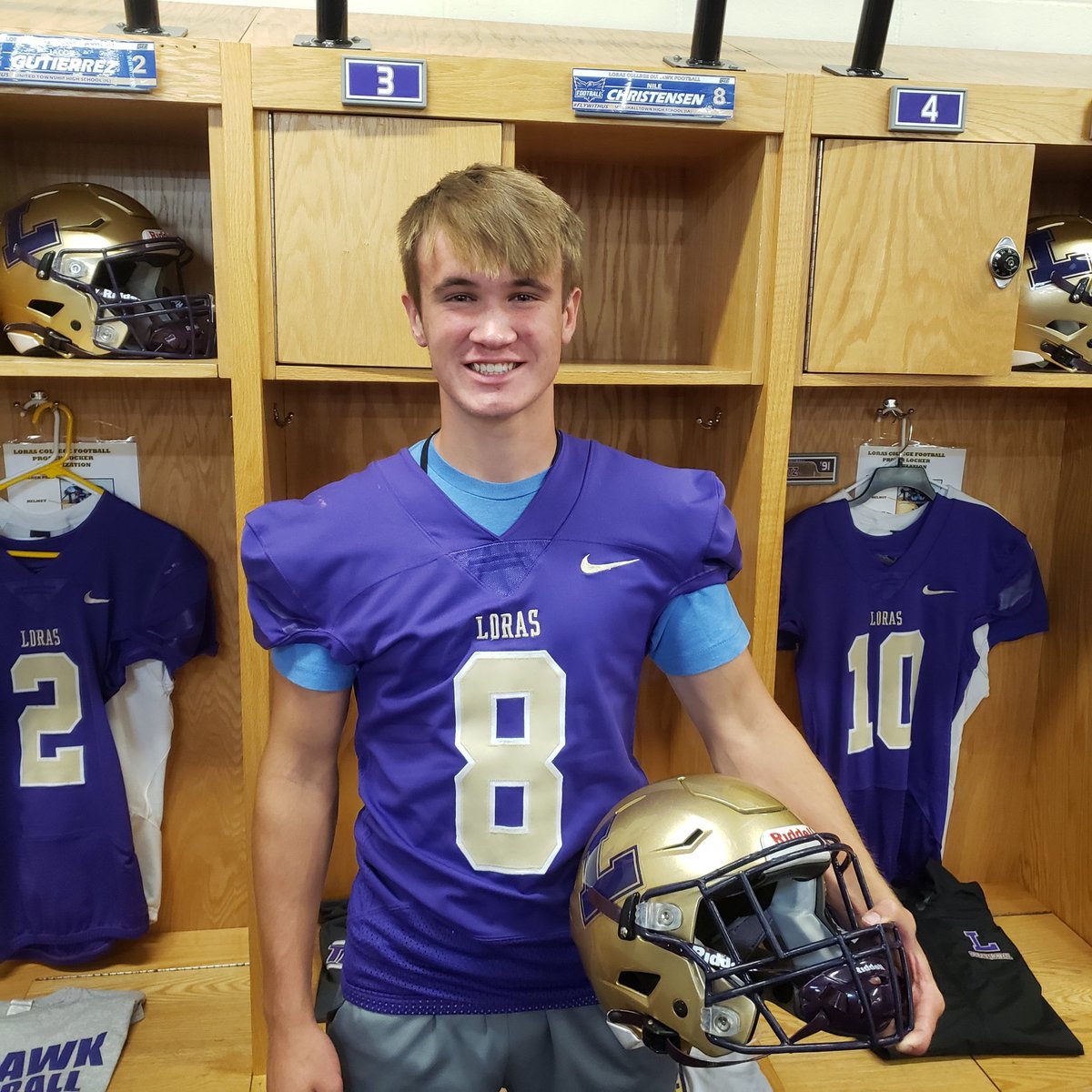Enjoyed a great visit at Loras today with <a href="/CoachRGoode/">Rob Goode</a> and <a href="/CoachHLorasFB/">Steve Helminiak</a>! Loved touring campus and the city of Dubuque!