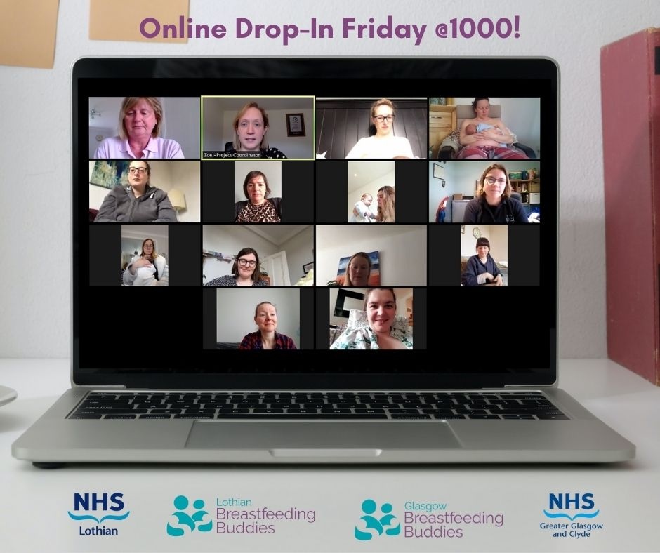 Quick question or a lot to ask? Our peer supporters are online tomorrow morning to listen to it all 🥰 For logins add your details here: linktr.ee/glasgowbreastf… #GBB #glasgow #breastfeeding #peersupport #nhsggc #friday #howareyou