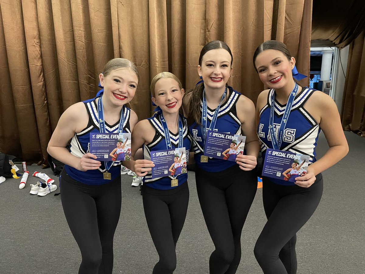 Congratulations to the JV Sapphires!! 1st place home routine, Superior awards for our number of blue ribbons, spirit sticks &amp; super spirit sticks!!! Plus 4 All American winners!