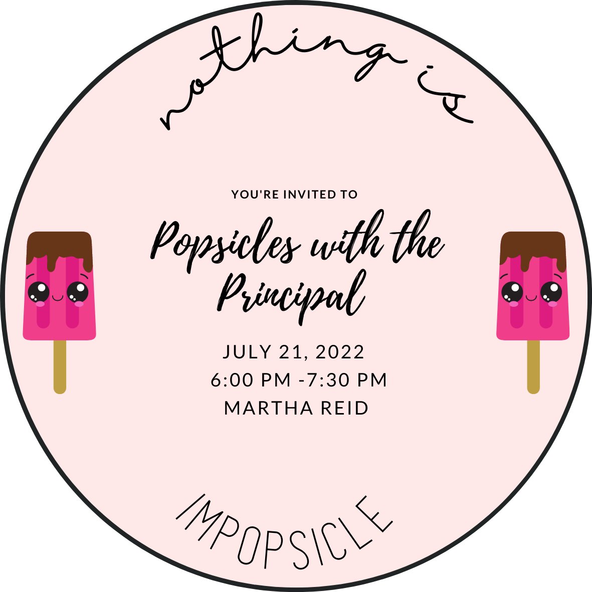 reiddinos's tweet photo. MRLA Families &amp; Dinos - "Nothing is Impopsicle!" Stop by Martha Reid to Meet Principal Jackson &amp; new Assistant Principal Pendley for a cool summer treat.   Popsicles with the Principal will help keep you cool in the Texas heat.  See you soon! https://t.co/IoSvPexvQf