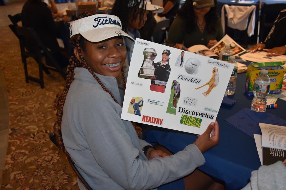 LPGAGirlsGolf's tweet photo. It’s a brand new day at the LPGA Leadership Academy presented by @USGA. Today is all about finding your PASSION and VOICE! 🎤💡

#lpgaleadership https://t.co/ZZv4LicNfJ