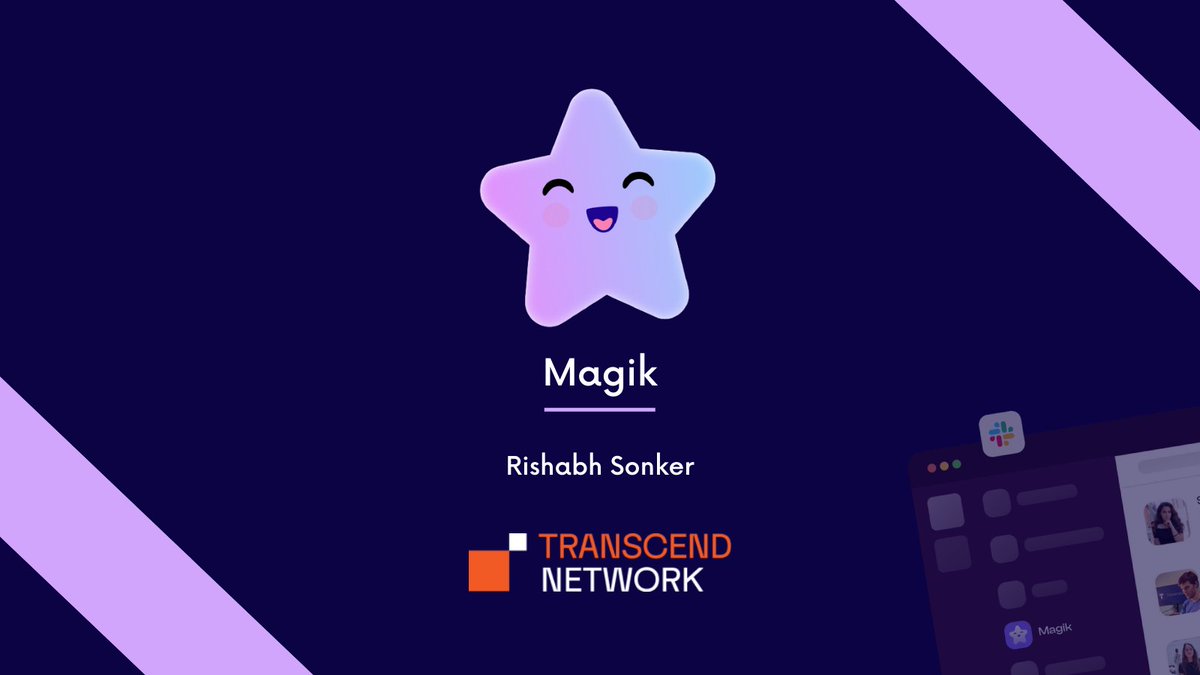 transcendnet's tweet image. Magik (@usemagik) by TF8 Fellow Rishabh Sonker (@fxrishabh 🇮🇳)