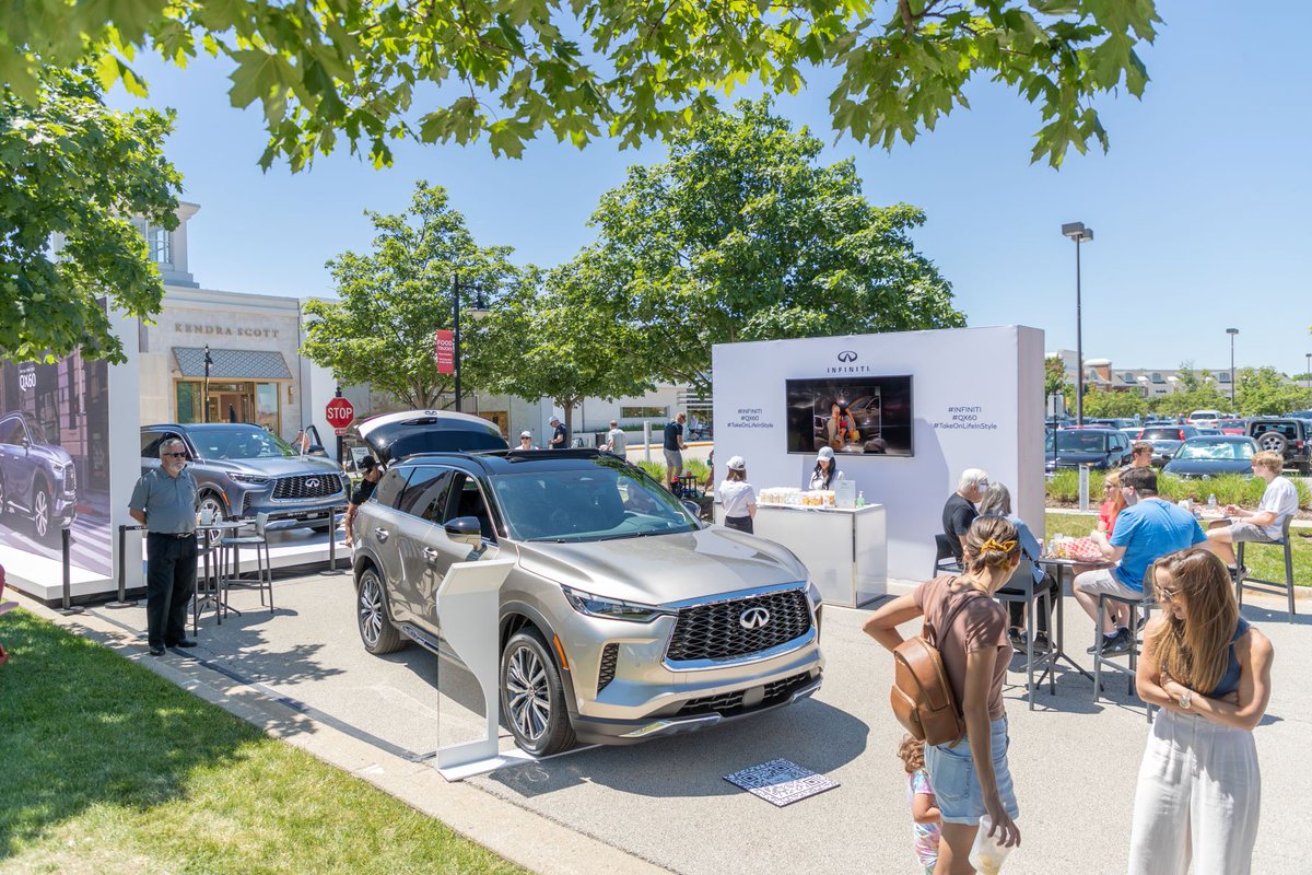 poagllc's tweet photo. INFINITI stopped at Deer Park Town Center &amp; invited the community to experience the all-new 2022 Infiniti QX60. Shoppers discovered how the completely reimagined SUV can help them take on life in style, enjoyed refreshments &amp; created a custom-sharable video with the vehicle. 😎 https://t.co/g80vqM6el3