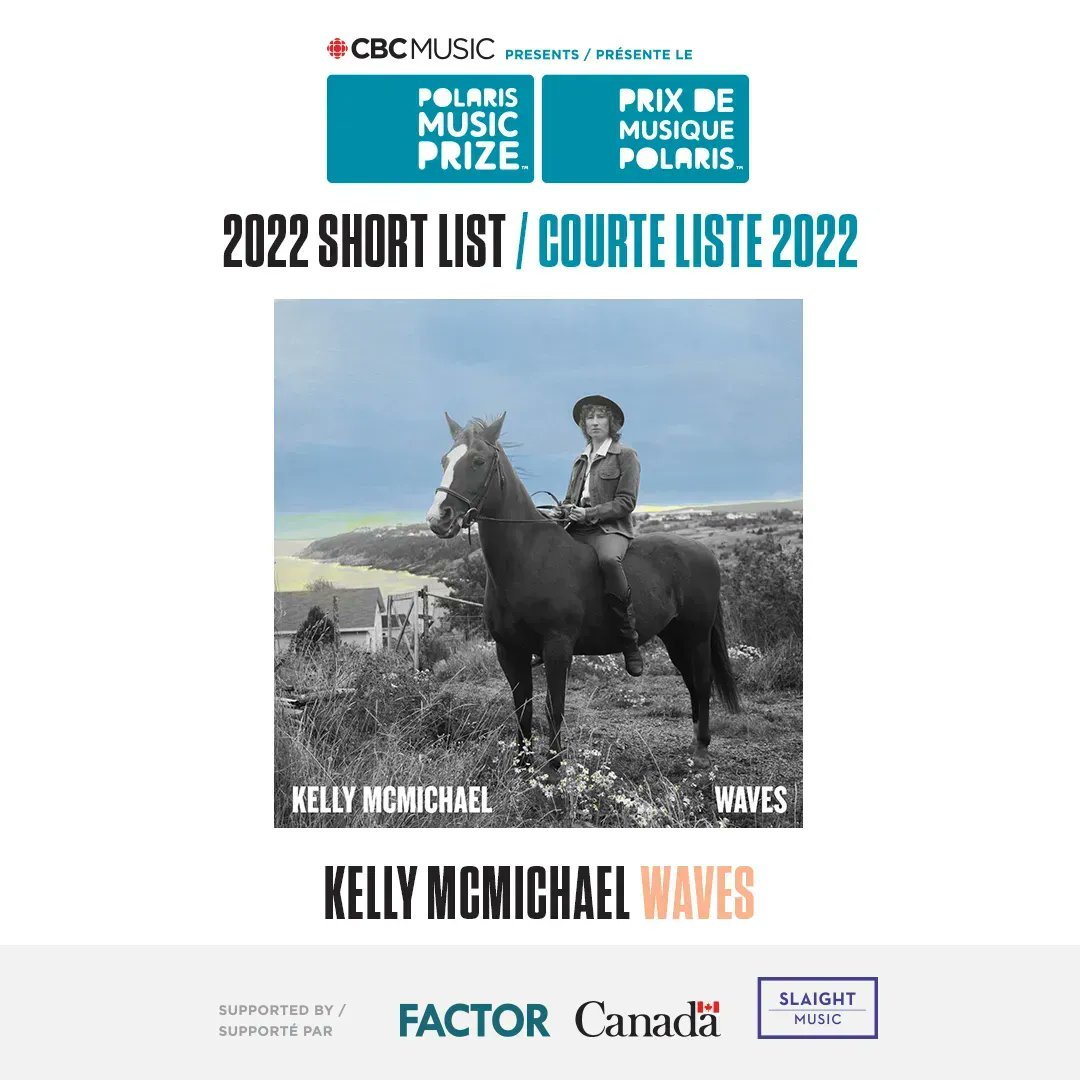CBCMusic's tweet photo. Singer-songwriter @kelly_mcmichael’s album Waves has netted her first nomination for the @PolarisPrize. 

Originally from St. John’s, NL, McMichael currently plays in Sarah Harmer’s live band and has recently released a deluxe version of her now-shortlisted album. #Polaris2022 https://t.co/2zJZsahIQm
