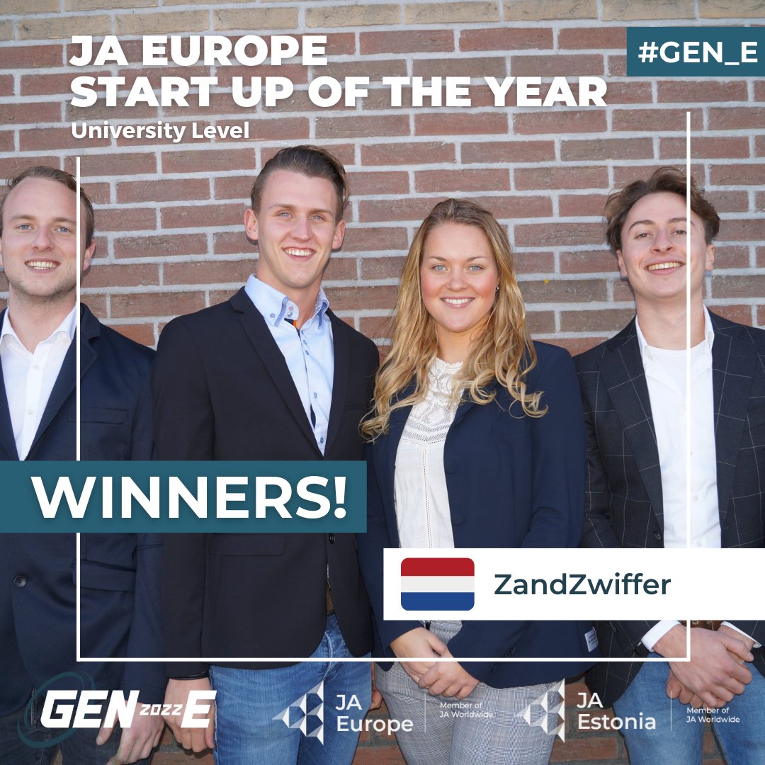 JA_Europe's tweet photo. The award for the #JAStartUp of the year goes to….
🏆ZandZwiffer from @Jong_Ondernemen!
Congratulations!!!🎉

#Gen_E #JAStartUp https://t.co/Meuv166lJ8