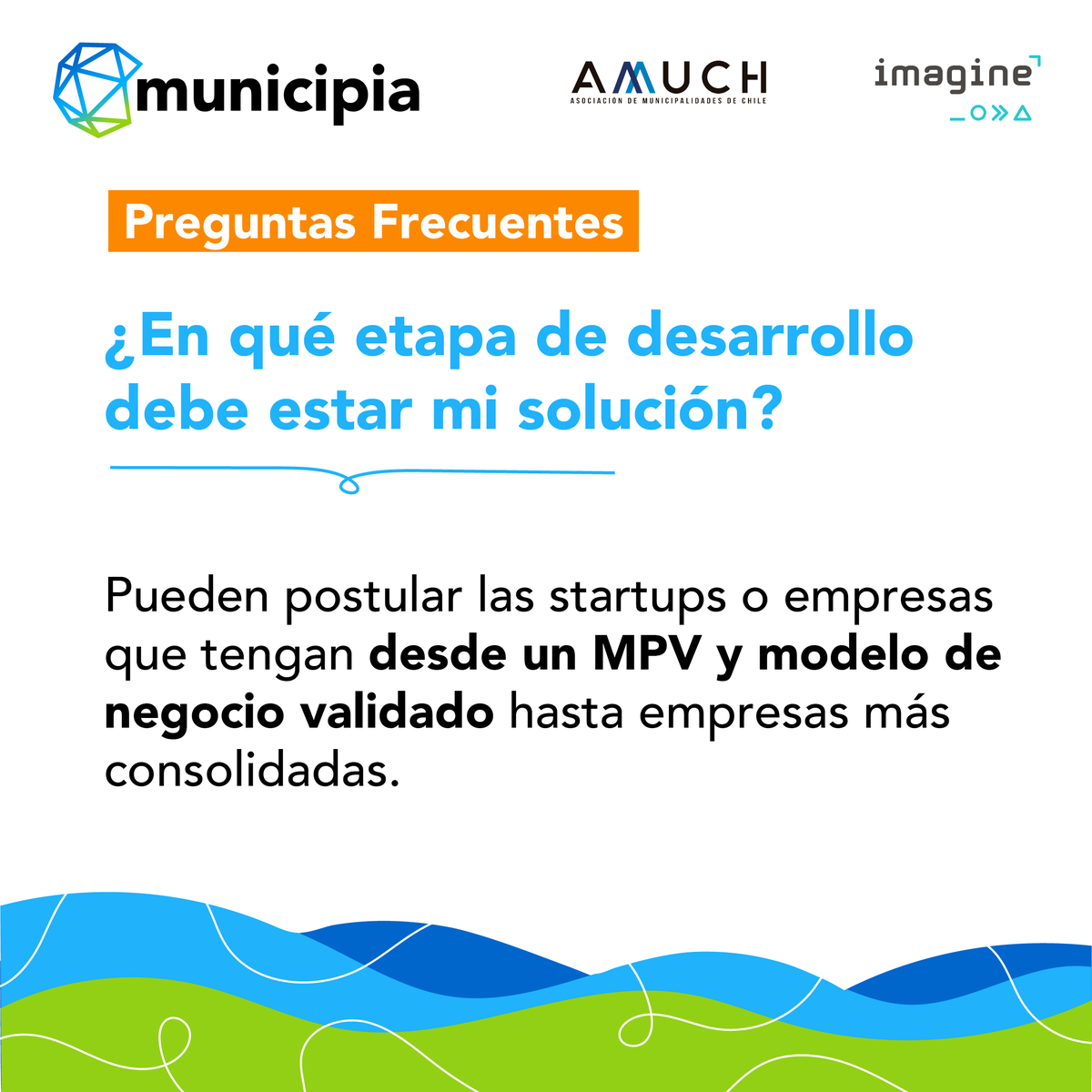 GrupoImagine_'s tweet photo. 💡¿Quieres postular al programa Municipia, pero no estás seguro? 

Conoce estas tres preguntas frecuentes sobre la convocatoria y sus respuestas.​

📅 No dudes postular hasta el 31 de julio, aquí: https://t.co/flfZmqNXZ9
​
#municipalidades #sectorpublico #amuch #imagine https://t.co/19aayMaMAz