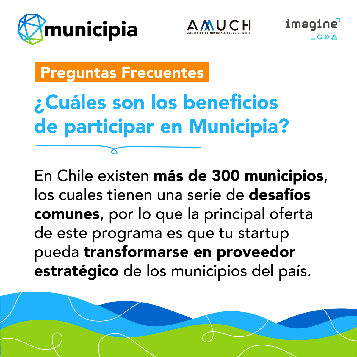 GrupoImagine_'s tweet photo. 💡¿Quieres postular al programa Municipia, pero no estás seguro? 

Conoce estas tres preguntas frecuentes sobre la convocatoria y sus respuestas.​

📅 No dudes postular hasta el 31 de julio, aquí: https://t.co/flfZmqNXZ9
​
#municipalidades #sectorpublico #amuch #imagine https://t.co/19aayMaMAz