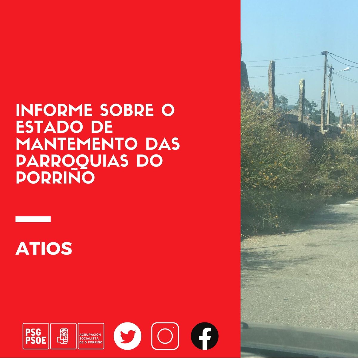 psoeporrino's tweet image. O @psoeporrino ven de realizar un informe do estado abandono de mantemento das parroquias do Porriño.

@DBargiela  lembrou ao @alcporrino que non só e responsable de festexos e que o mantemento é unha laboura fundamental dun goberno. 

Comezamos por #Atios

#OPPdeFesta #OPorriño