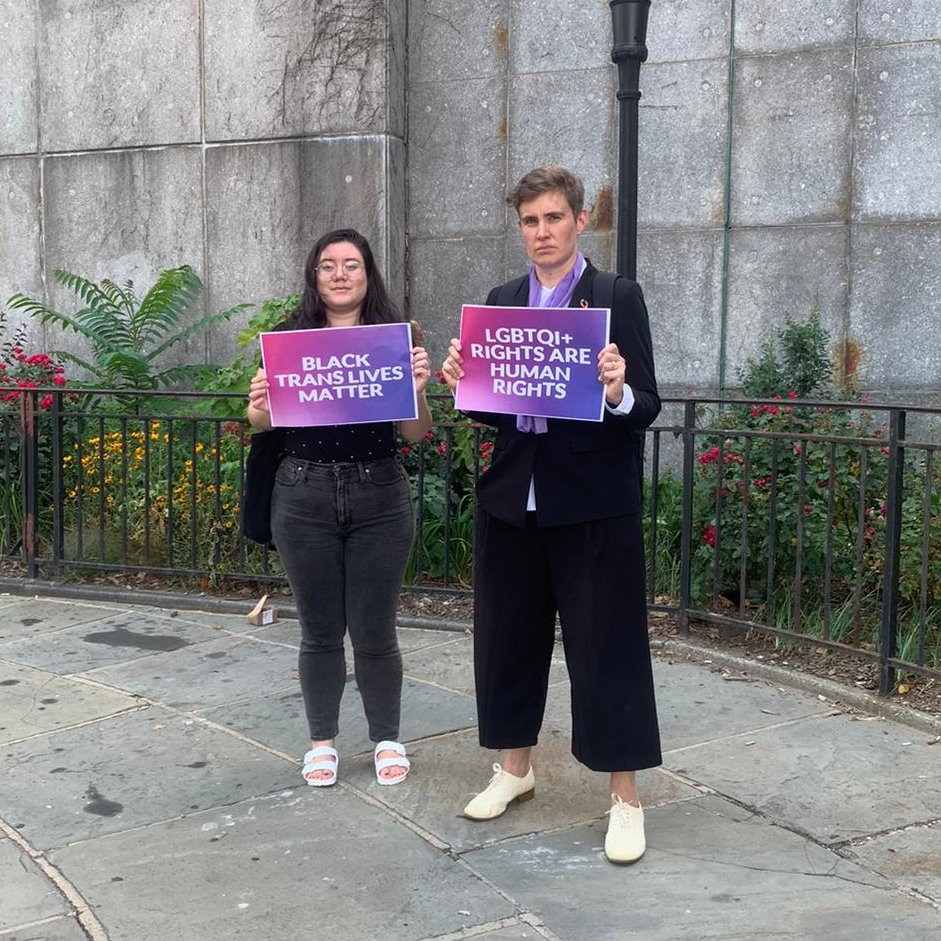 Women_Rio20's tweet photo. 🟣 Achieving the #SDGs means human rights for all! Our lives, bodies &amp; identities are not up for debate.

🌈 Stop the attacks on #LGBTQI people! Protect trans women &amp; kids! Queer rights are human rights!

#FeministsWantSystemChange beyond #HLPF2022! https://t.co/JCd013cFi8