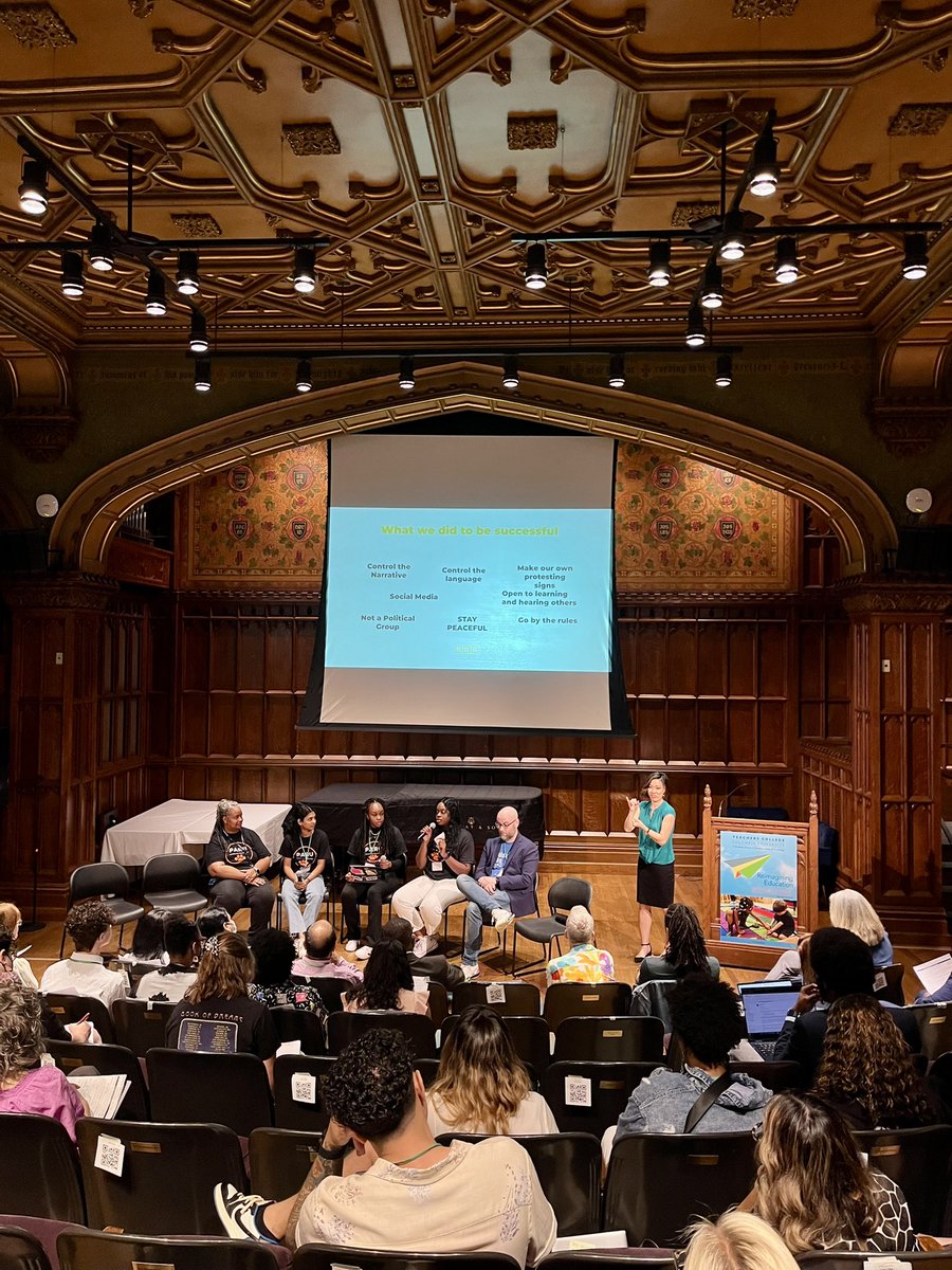 Our final plenary session begins with these young changemakers from Central York that fought against a book ban. Spoiler alert: They won 😦

#ReimagineEdTC #RESI2022 #ThisWeKnow #LetUsLearn