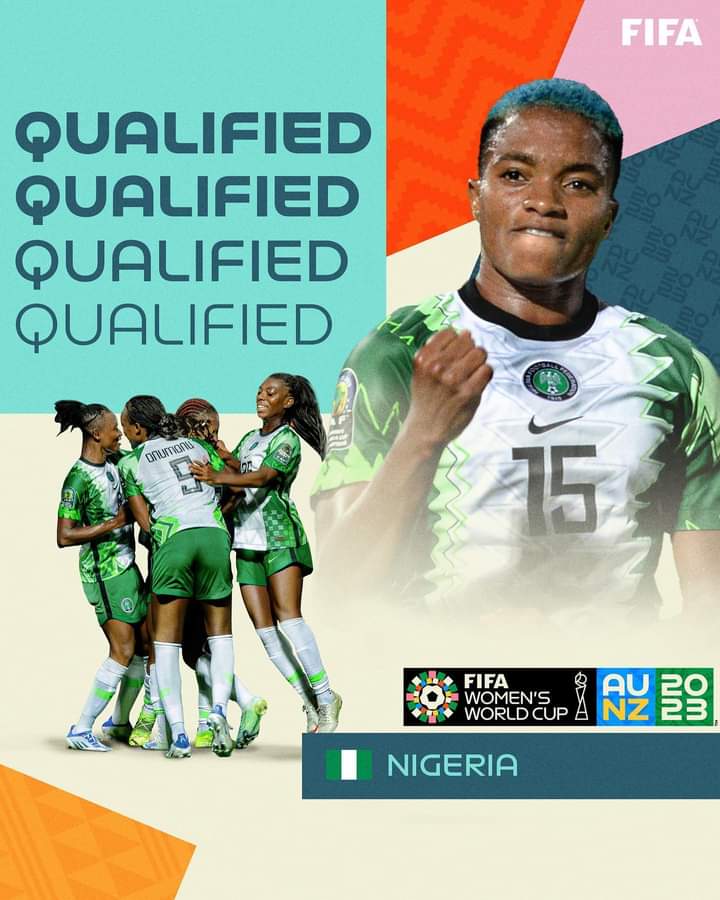asportrophy's tweet photo. Congratulations to our @nigeriasuperfalcons who defeated Cameroon 1-0 to qualify for the semifinal of the ongoing #totalenergieswafcon2022 and also picked a ticket to the FIFA Women’s World Cup next year. https://t.co/yrfAY3uOEu