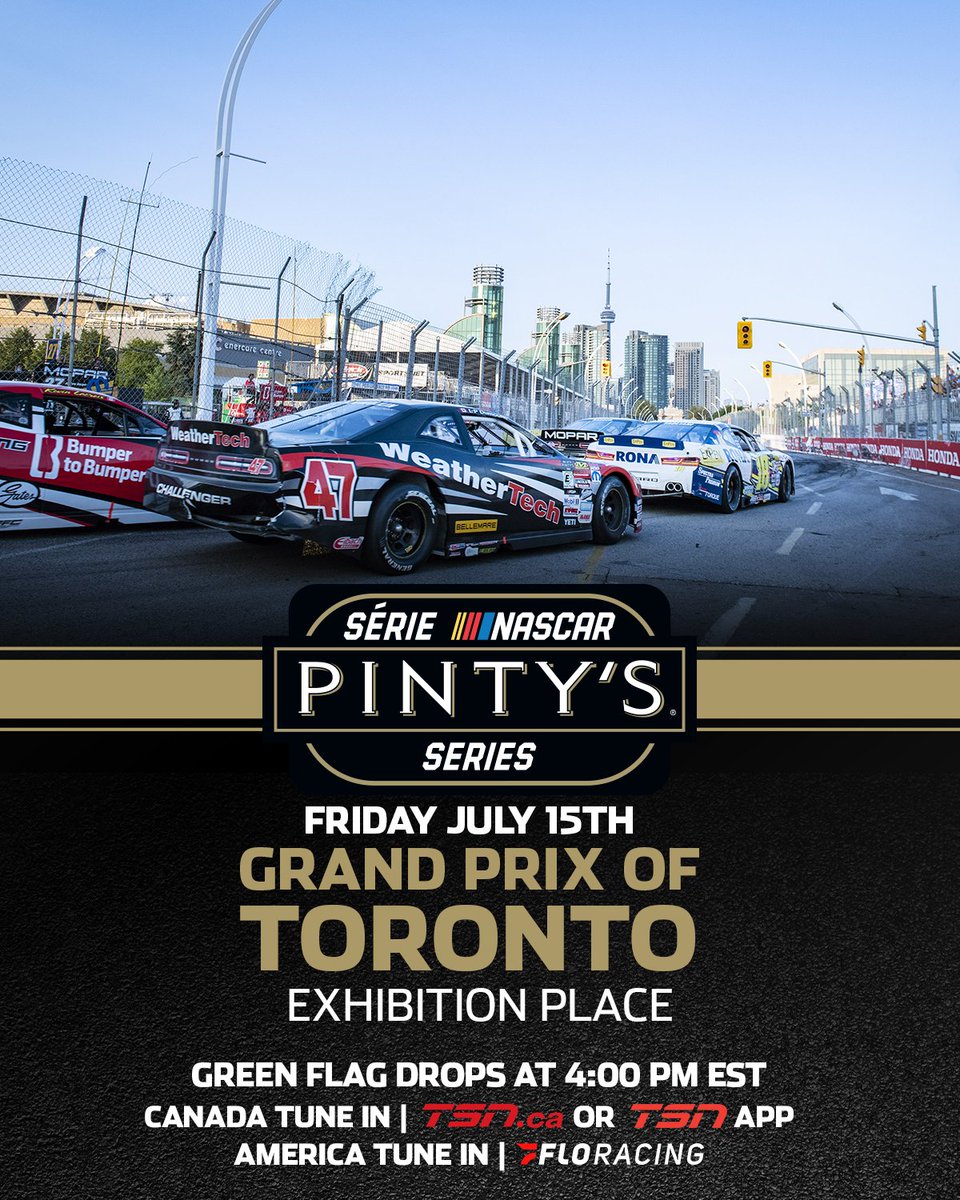 NASCARCanada_'s tweet photo. TUNE IN ALERT!! 🚨

Catch the #GrandPrixofTO live stream TODAY at 4:00 p.m. EST

🇨🇦 https://t.co/W96pyr8iIp / TSN App
🇺🇸 @FloRacing
 
#NASCARPintys | @hondaindy https://t.co/jO0r5AZlVM