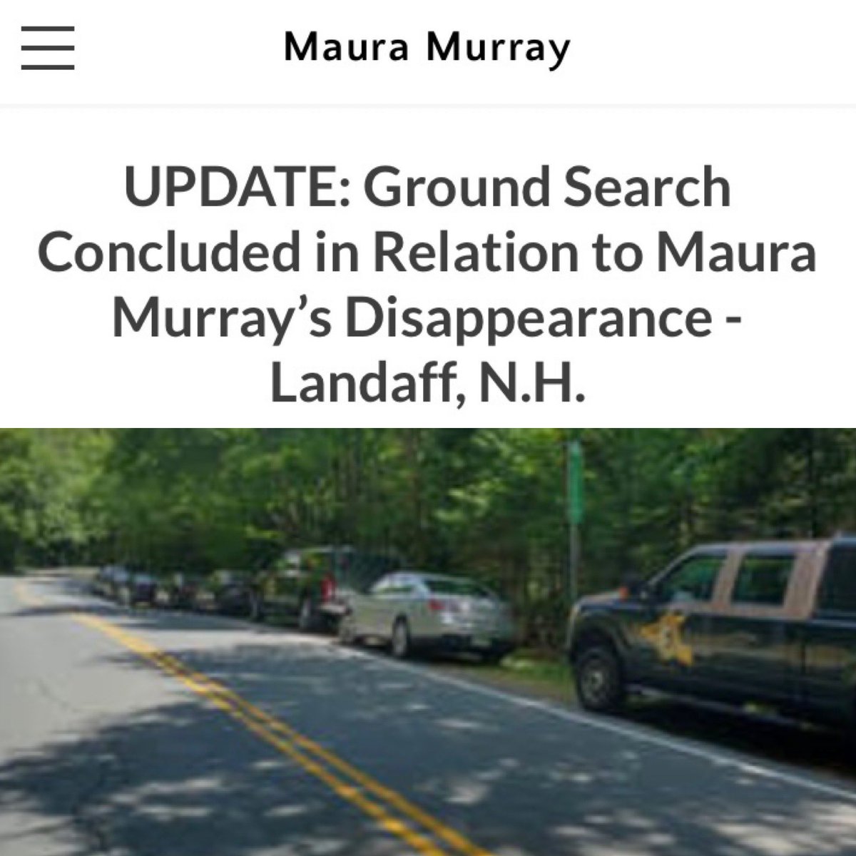 UPDATE: Quick update from the search for Maura in N.H. yesterday #mauramurray mauramurraymissing.org/1/post/2022/07…