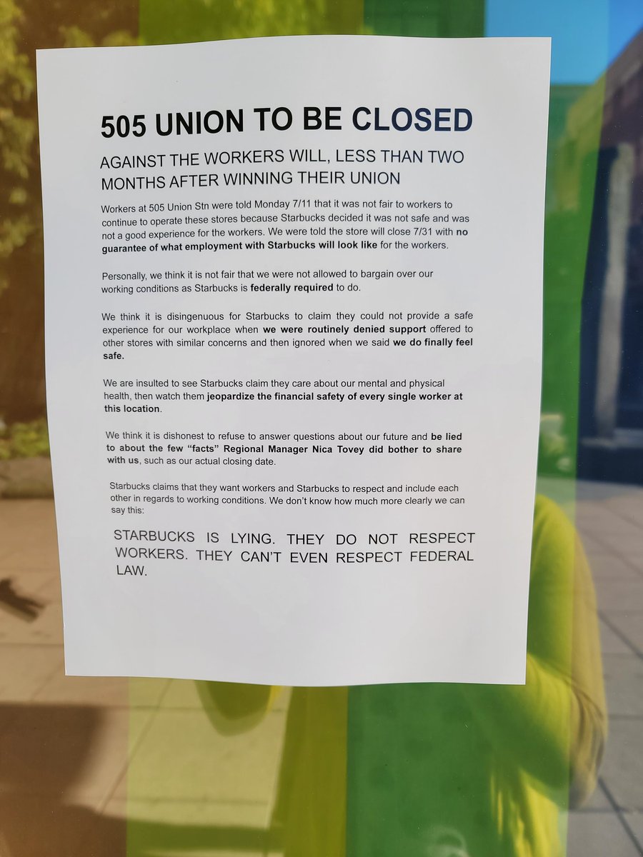 IssYourMajesty's tweet photo. Really @Starbucks? Retaliating against your workers because they chose to join a union? #unfair #UnionsForAll #UnionStrong https://t.co/JkPdNdBzMl