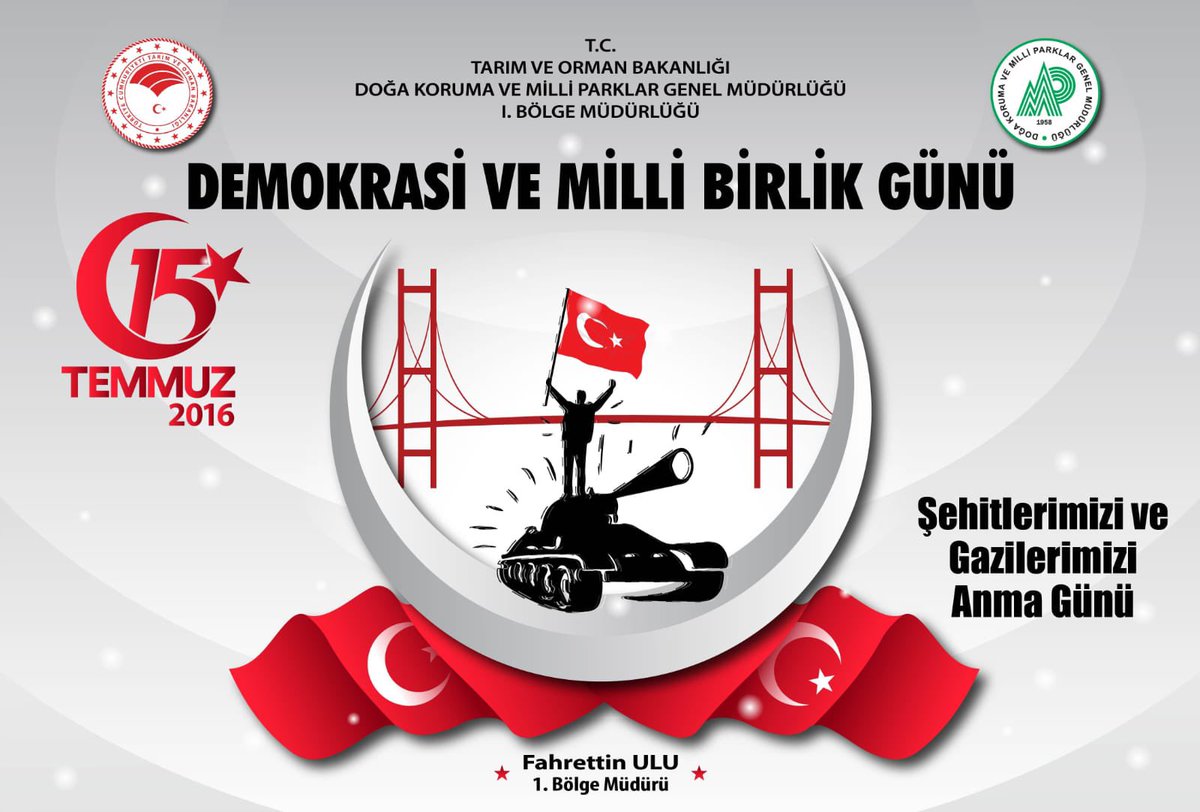 #15Temmuz, 
#AzizMilletimizinZaferidir. 
Vatan uğruna canlarını feda eden #Şehitlerimize, Allah’tan rahmet diliyorum. 
#Gazilerimize, şükranlarımızı sunuyorum.

#TürkiyeAşkına 🇹🇷