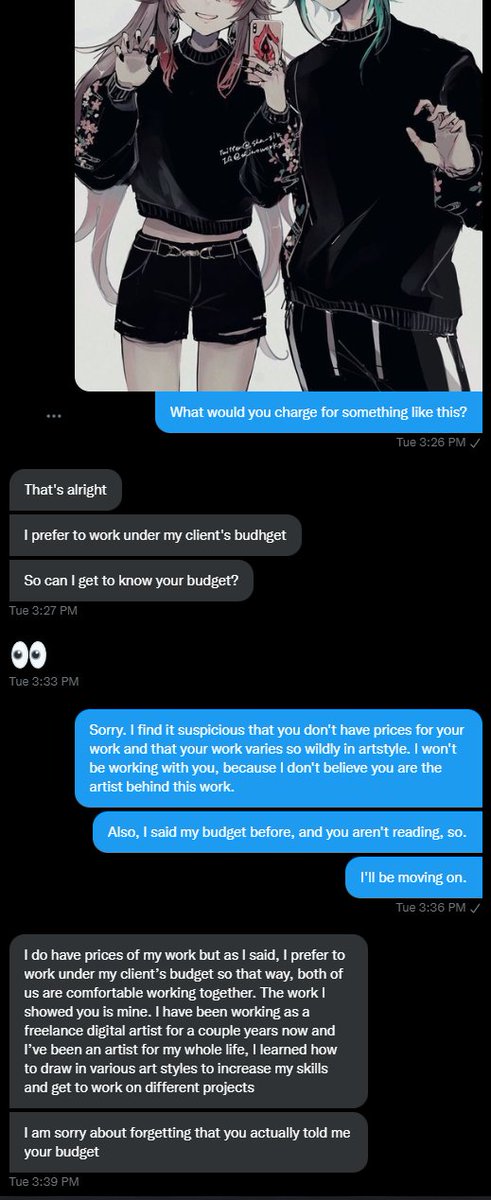 MikaAzel's tweet image. Just made a post and said I wouldn't blast them, but @aettract who blocked me is literally using other peoples signed art and saying it's there own. (1)

#commissionart #commissionscam #arttwt