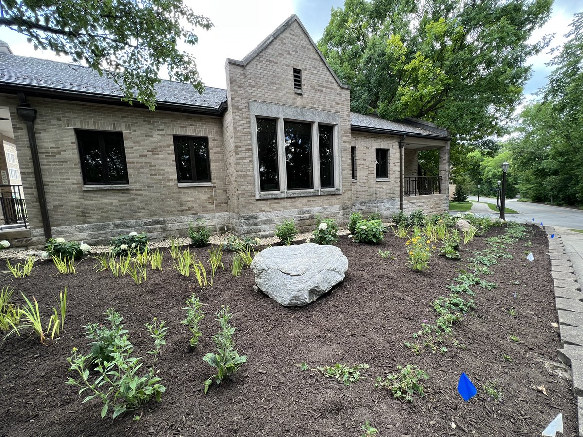 Can't wait for the plant install in front of <a href="/SustainableND/">ND Sustainability</a> to fill in over time.