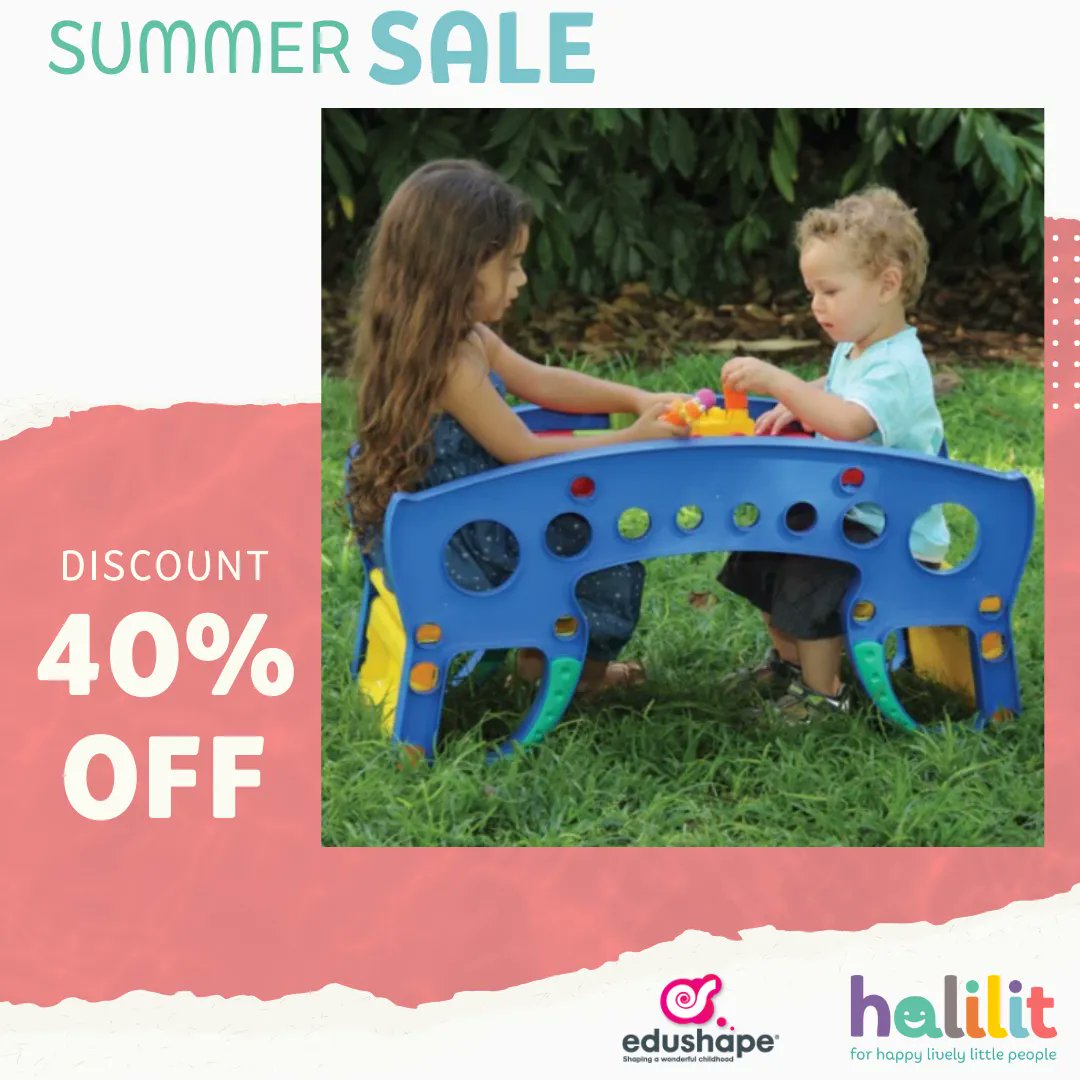 Take full advantage of our summer sale on this fantastic 2 in 1 set from Edushape! Keep your children active anywhere with this adorable activity table; simply turn it upside down and it instantly becomes a seesaw! Check it out on the link below! 
-
buff.ly/3O8M9Ds