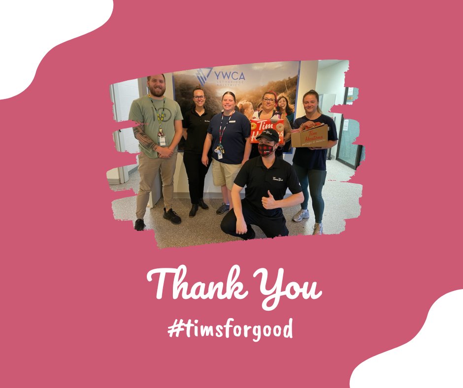 Cheers to #TimsForGood for coming by to recognize our wonderful staff and clients! Thank you! ☕️🤎❤️