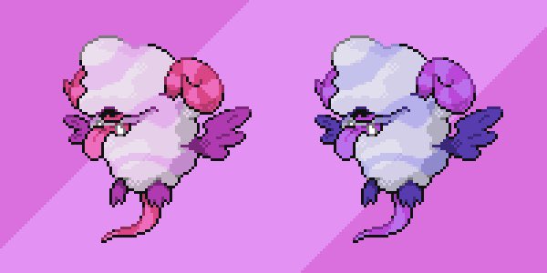tropkicks's tweet image. New Fakemon sprites of my starter’s final evos and Sweebat by @TravisComm. Still need a name for the crab Pokémon. Designs by @Mat4265