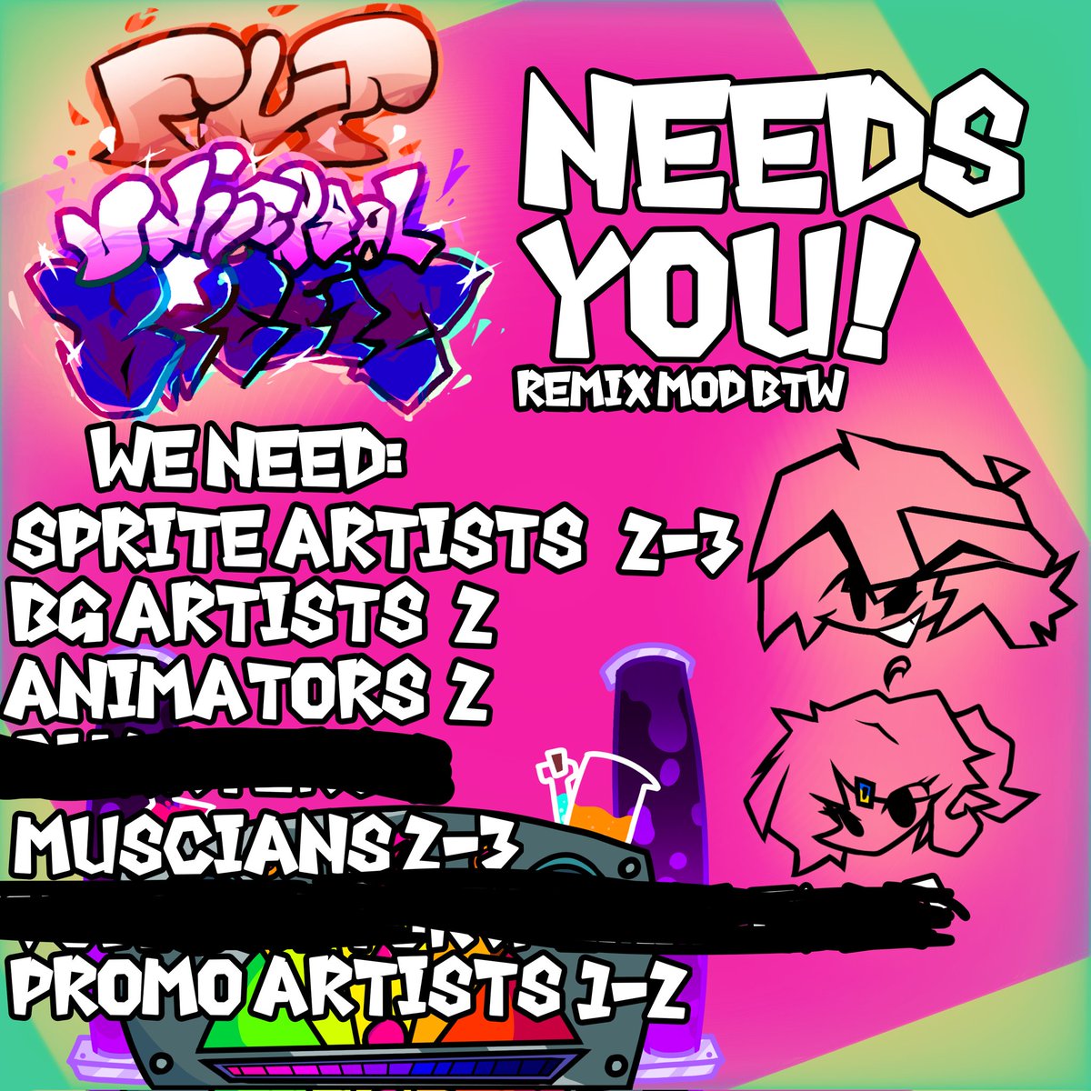 VersalFunk's tweet image. MAN WE NEED HELP (DM Yosibu#9026 if u wanna apply!)