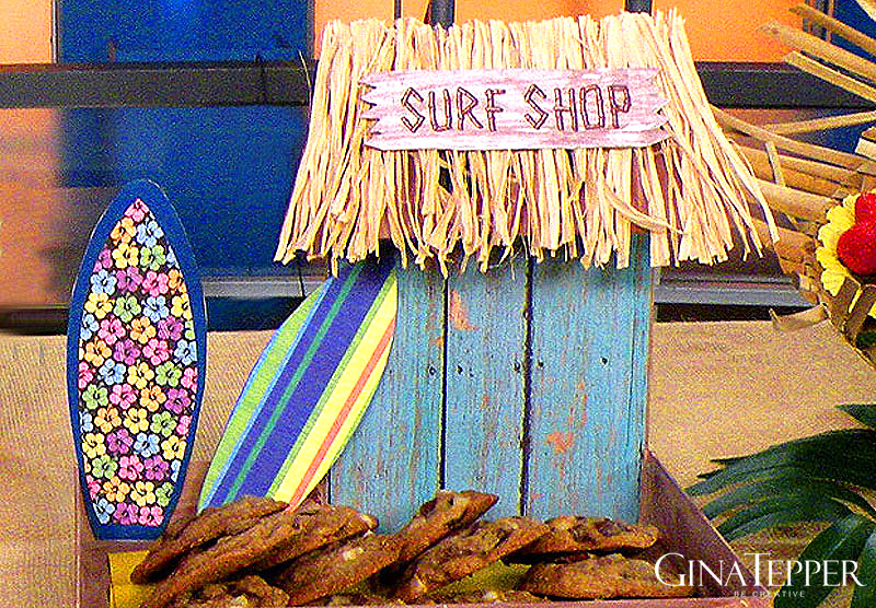 ginatepper's tweet image. Learn how to make this beachy DIY Surfboard Decor Surf Shop Decoration DIY out of reused cardboard and inexpensive things from the craft store. #crafts #DIY #BeachDecor ginatepper.com/diy-beach-deco…