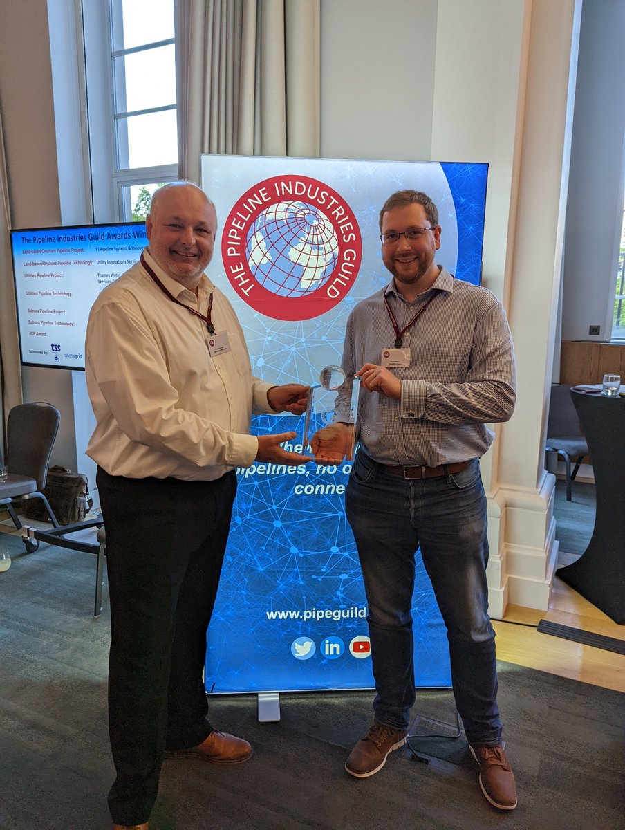 aquaspira's tweet photo. Delighted to have won the Innovation Award at the Pipeline Industries Guild Awards 2022. Thank you to all the team. #wearepipelines https://t.co/FMllAIAVEx