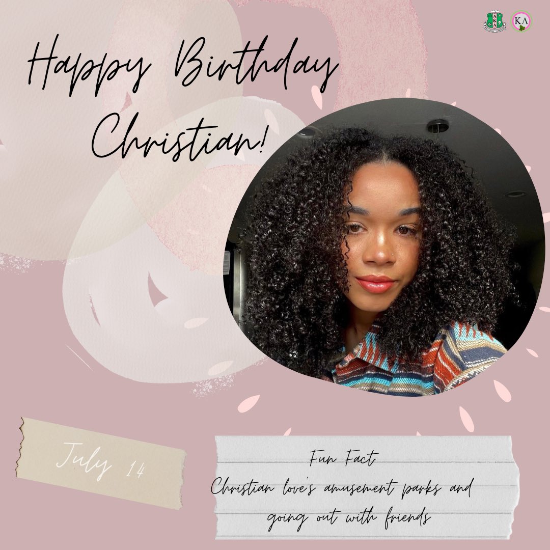 TCU_AKAs's tweet photo. Kappa Lambda would like to wish Soror Christian a Happy Birthday!! Wishing you another year of happiness and joy!!๐๐
#aka1908 #keepingupwithkl https://t.co/m8lh2o31Dw