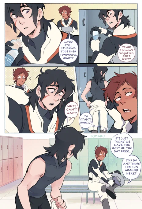 VR/college AU part 14-4! ..Lance isn't being subtle B) 