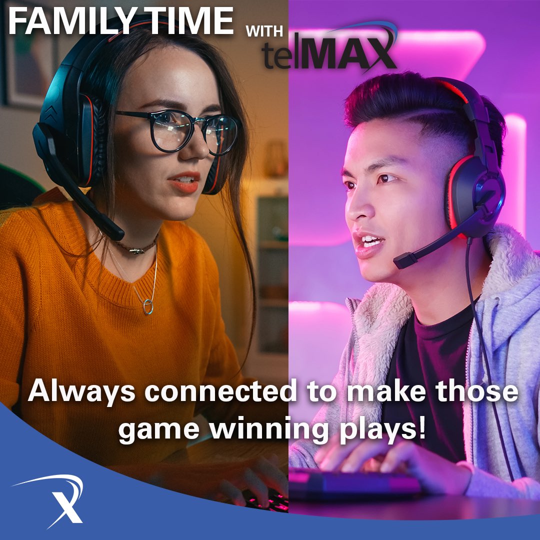 telMAX’s MAXfibre internet provides symmetrical upload and download speeds, for lag-free gaming with your friends! 

We have your back, just focus on achieving for you and your teammates!
#telMAX #MAXFibre #Stouffville #Brooklin #FamilyTimewithtelMAX