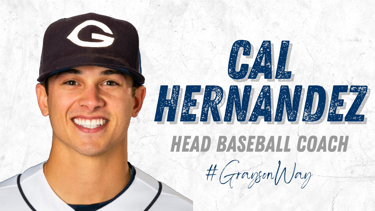 Grayson College announces Cal Hernandez (<a href="/CalHernandez1/">Cal Hernandez</a>) as our new head baseball coach! 

Full release here: bit.ly/3uRWz3F