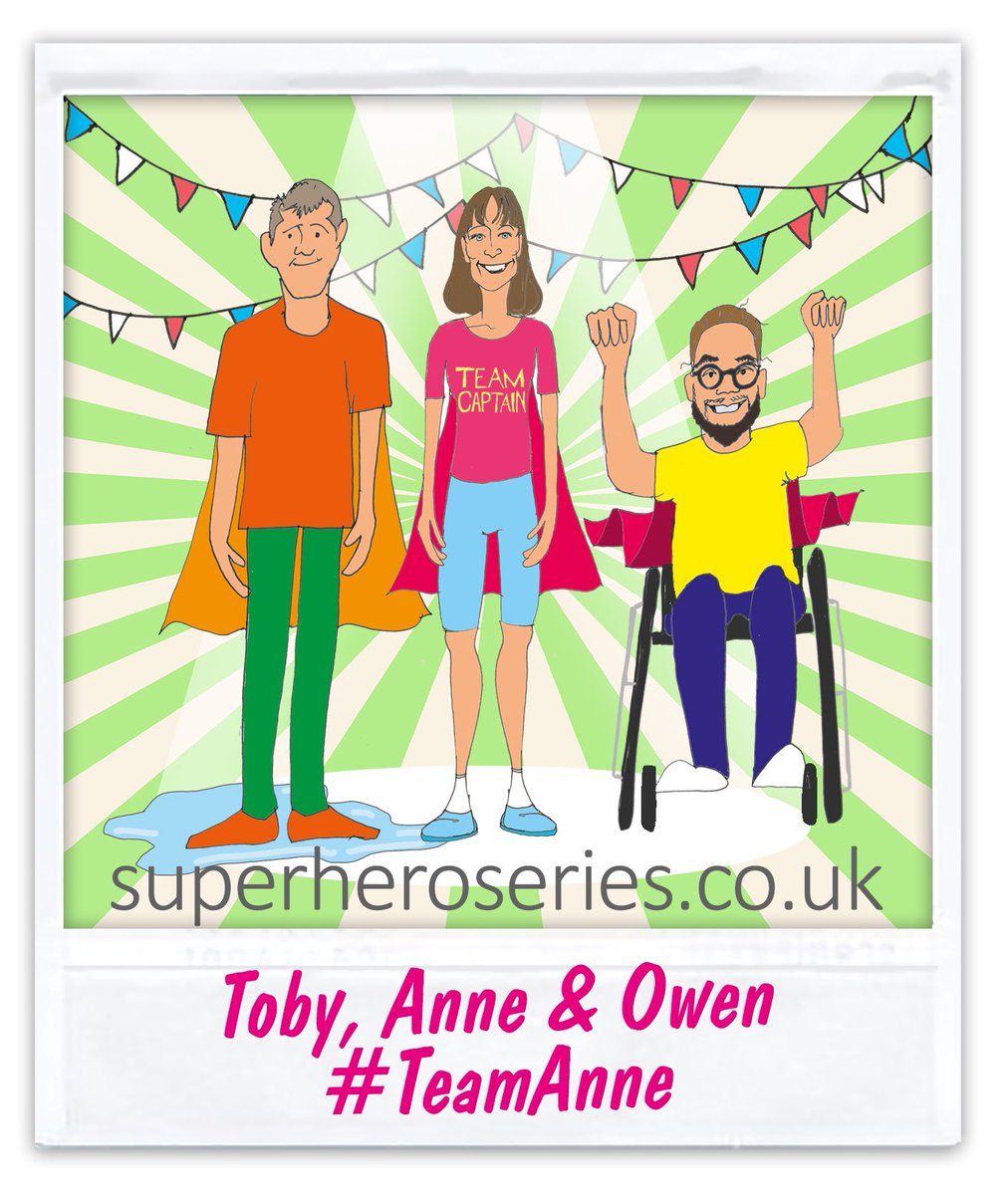 SUPER-excited to unite with Toby and Owen, my SUPER teammates for the Celebrity Superhero Tri on 20 August at Dorney Lake! Do come &amp; cheer us on!! #teamanne superheroseries.co.uk @superherotri #findyourpower