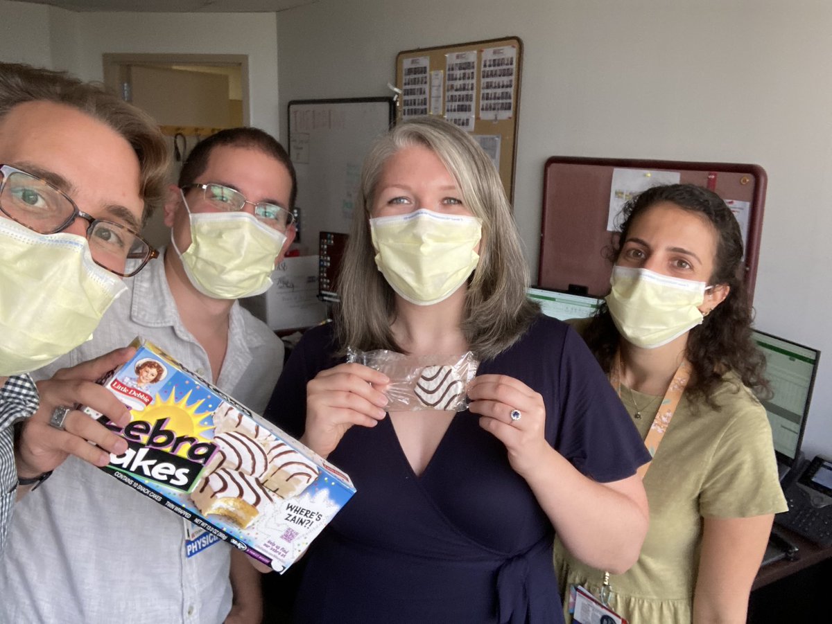 brenthalseyMD's tweet photo. @PaulNWilliamz @JMAllenbaugh @LaReinaJay10 @AlisonKoransky @KatieVanchiere Zebra cakes were enjoyed by all chiefs (including @KatieVanchiere who is on service). Much appreciated by both zebra-cake tolerant and zebra-cake naive! Expect a Tip Of the Hat in the near future https://t.co/X70Esa4KSn