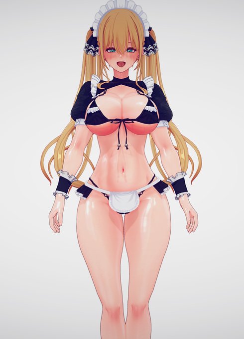 ('・ω・`)筋肉のラインを意識した新しいテクスチャつくった →after 