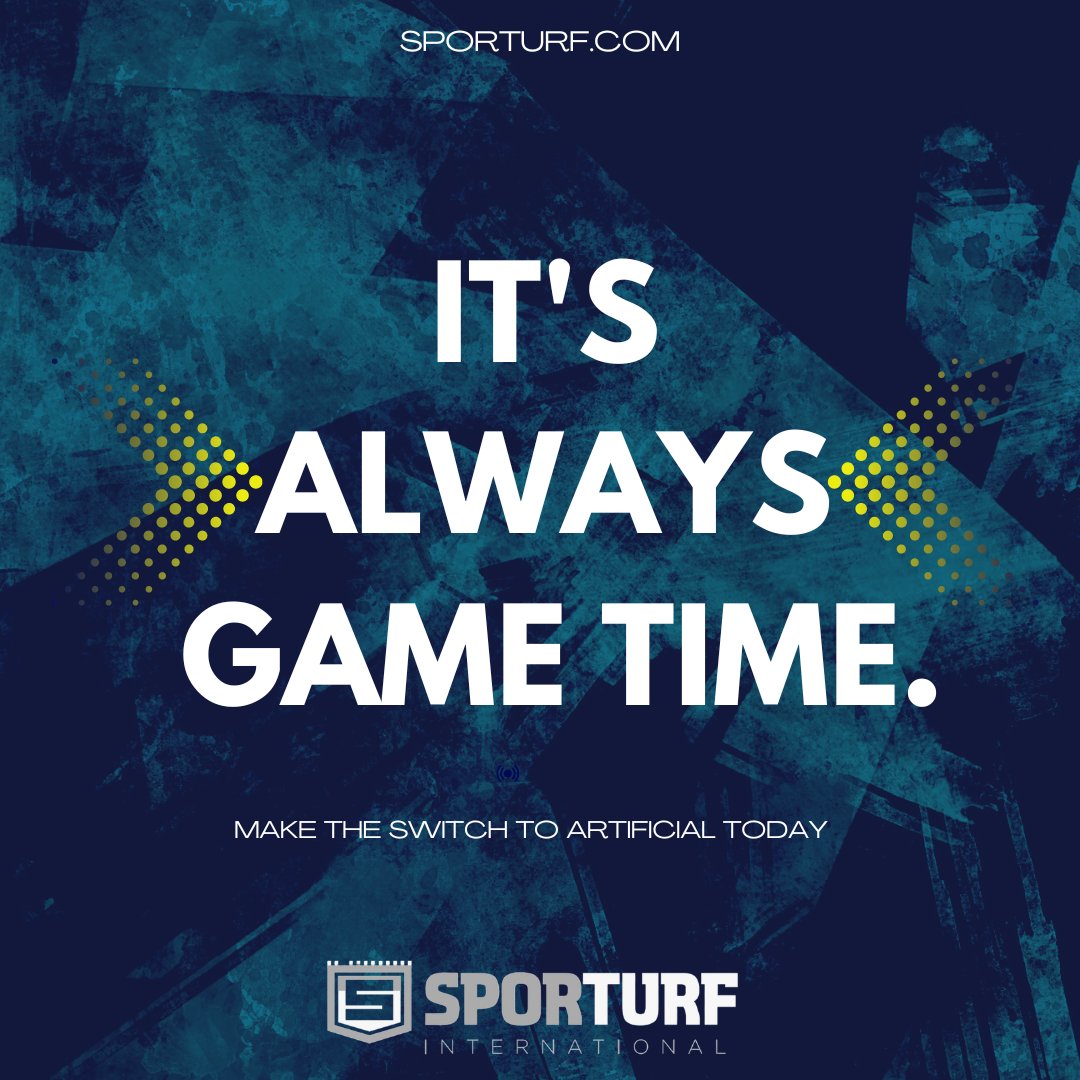 It's always game time. 

Make the switch to artificial today.

#TheRecreationalGroup #Sporturf