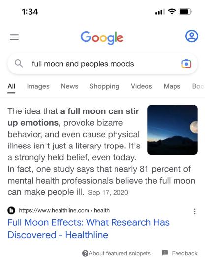 Full moon last night. Now things are making sense.