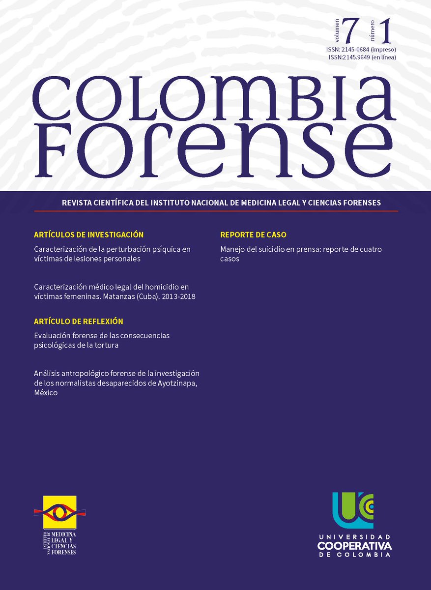 MedLegalColombi's tweet photo. 🧪 #RevistaCientífica | Te invitamos a leer la última edición de nuestra Revista #ColombiaForense ingresando a 👉https://t.co/Wcj5EVxTBh 📖 #EdicionesUCC #OtraFormaDeLeerLaCiencia https://t.co/gd9CDQAfyj