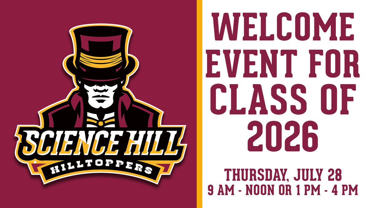 Science Hill will host an event for freshman students who are a member of the Science Hill Class of 2026 on Thursday, July 28. There will be two sessions available during the drop-in event, 9 am to Noon and 1 p.m. to 4 p.m.

Read more - www..jcschools.org/sciencehill/News/427