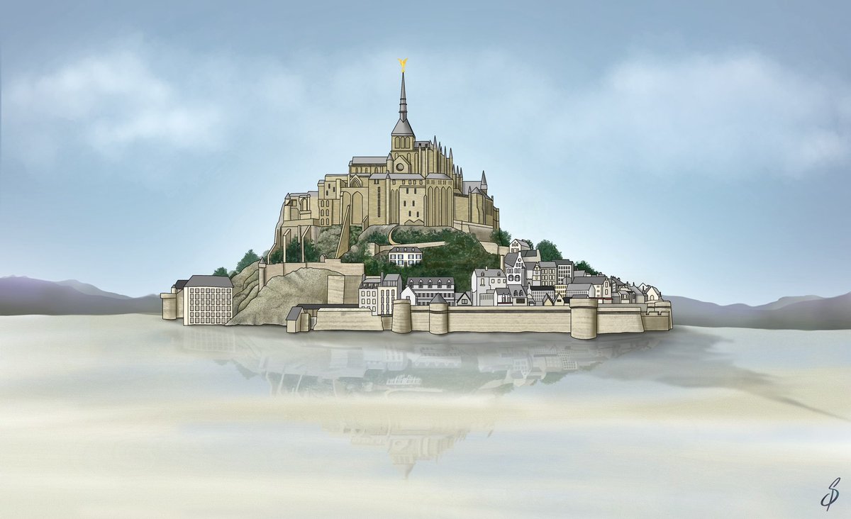 Mrs_Pritchard_'s tweet photo. Another hot day in the UK so spent some time drawing Mont Saint-Michel in the shade using @Procreate.
I haven’t visited it for a while but it’s one of my favourite places in the world.
#montsaintmichel #MontStMichel #2022CreativityChallenge #happyholidays https://t.co/RCoMWwygVh
