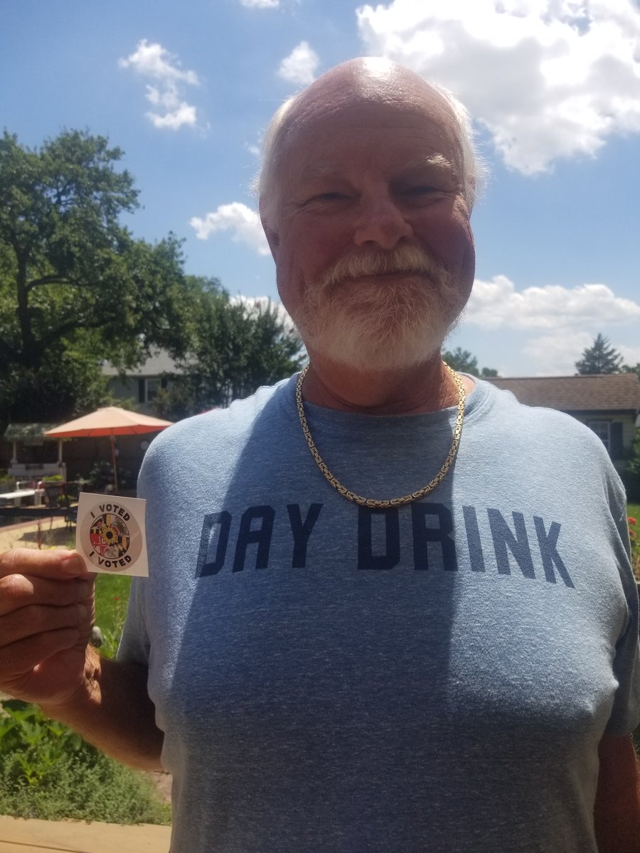 md_sbe's tweet photo. Here are two of today's 28,348 unofficial early voter count so far! Today is the LAST DAY of early voting - centers close at 8pm. Find one near you at https://t.co/XwnmMxucrg Share your #Ivoted sticker or ballot drop off box selfie with #MDvotes #VotingPride https://t.co/tBCj4rvzdC