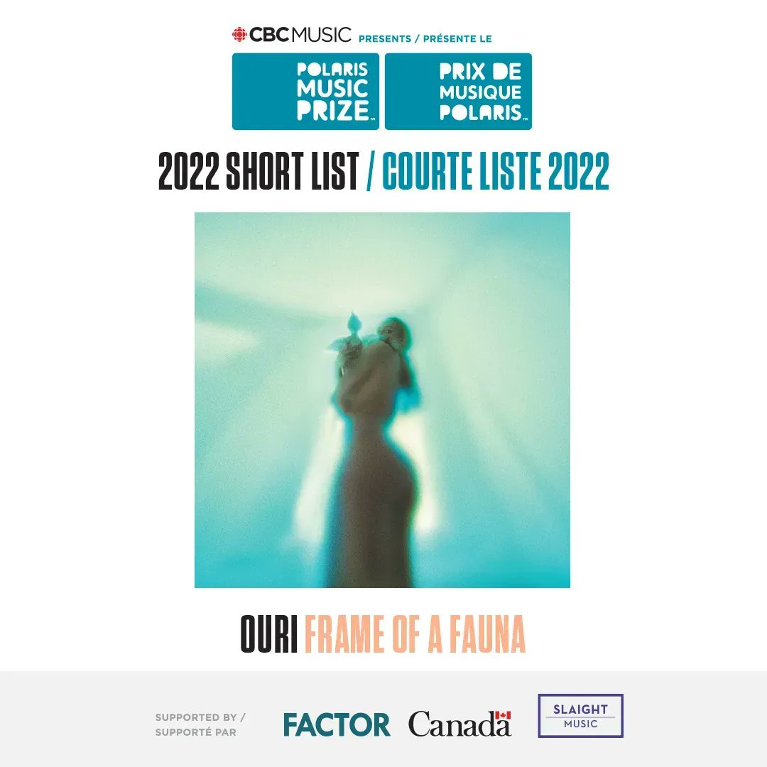 CBCMusic's tweet photo. Singer-songwriter Ouri (@ouririou) has earned her first @PolarisPrize nomination for her album Frame of a Fauna. The French-born Canadian musician is known for blending orchestral composition and electronic music. #Polaris2022 https://t.co/3ebopNdfoQ