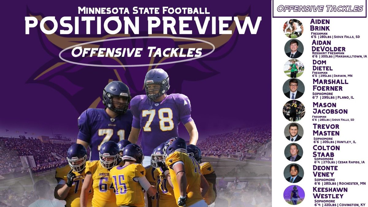 Maverick Football Scoop (@maverick_scoop) on Twitter photo <a href="/MinnStFootball/">Minnesota State Football</a> is pumped to begin our Quest for a Championship. We are excited for @MarshallFoerne1 @DeontaeVeney78 <a href="/KeeshawnWestley/">Keeshawn Westley</a> <a href="/Masten78/">Trevor Masten</a> <a href="/Aidan_Devo03/">Aidan DeVolder</a>, <a href="/DietelDom/">Dom Dietel</a>, <a href="/TheMoose_605/">Mason Jacobson</a>, <a href="/aiden_brink/">Aiden Brink</a> & <a href="/ColtonStaab1/">Colton Staab</a> to protect & serve the O-Show! #RollHerd #MakeTheJourney1-0 🤘😈 <a href="/MinnStFootball/">Minnesota State Football</a> is pumped to begin our Quest for a Championship. We are excited for @MarshallFoerne1 @DeontaeVeney78 <a href="/KeeshawnWestley/">Keeshawn Westley</a> <a href="/Masten78/">Trevor Masten</a> <a href="/Aidan_Devo03/">Aidan DeVolder</a>, <a href="/DietelDom/">Dom Dietel</a>, <a href="/TheMoose_605/">Mason Jacobson</a>, <a href="/aiden_brink/">Aiden Brink</a> & <a href="/ColtonStaab1/">Colton Staab</a> to protect & serve the O-Show! #RollHerd #MakeTheJourney1-0 🤘😈