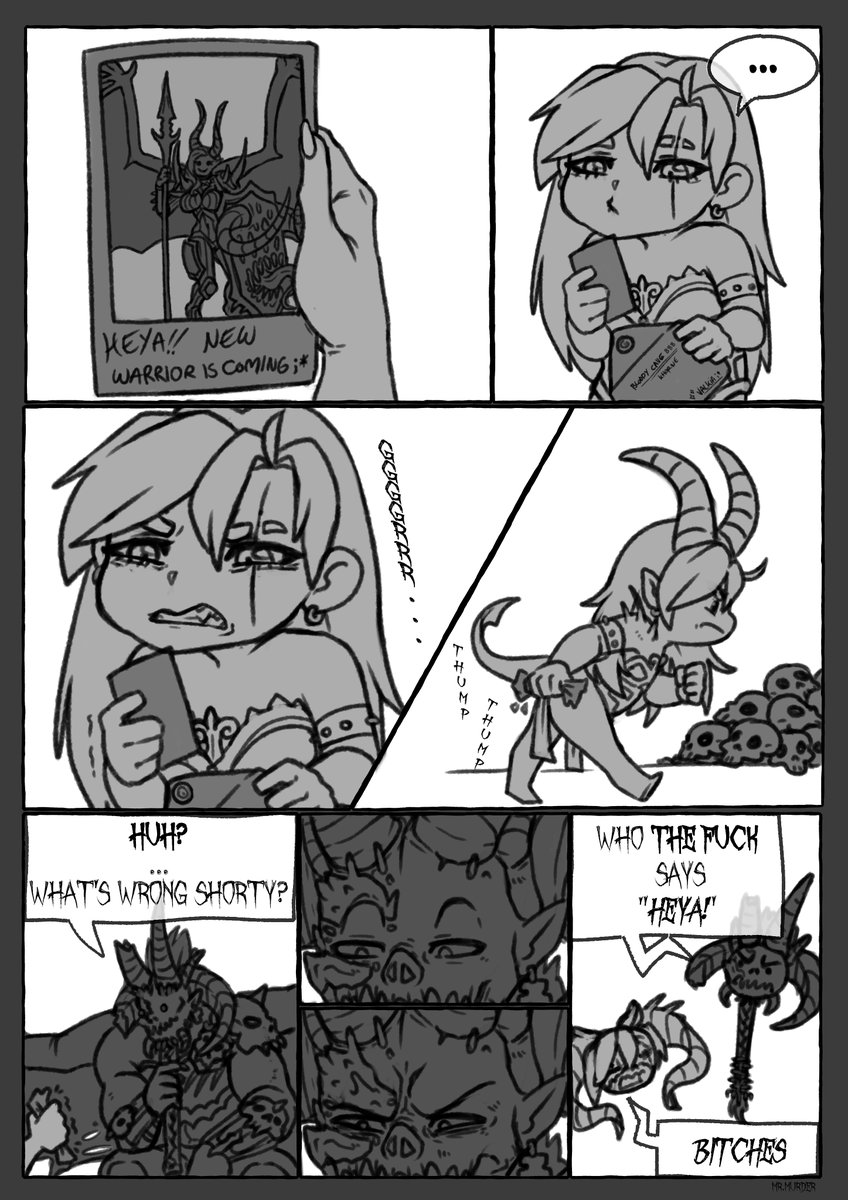 MR_MuRdeR_'s tweet photo. Just a short comic from my head after heard about new Lord of Khorne

#WarhammerCommunity #comic #TWWH3 #TotalWarWarhammerIII #warhammerfanart https://t.co/NBgpgMoOzw