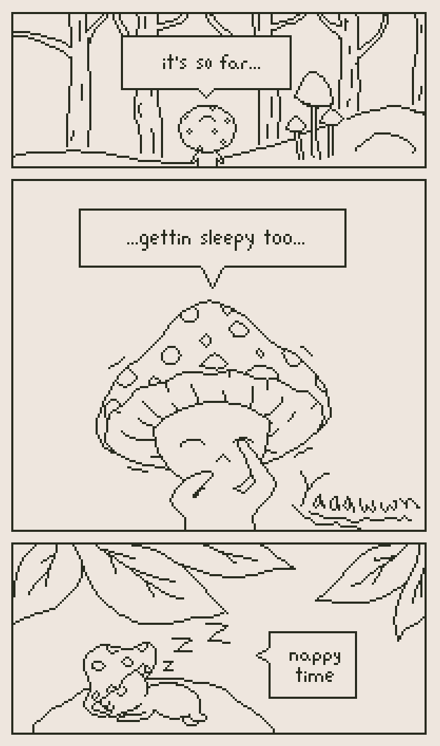 SomeHumbleOnion's tweet photo. So much craziness going on with Unity/game dev lately. Here's a lil comic I made of Mushi today to change the vibe <3 https://t.co/FAHvnwY0sB