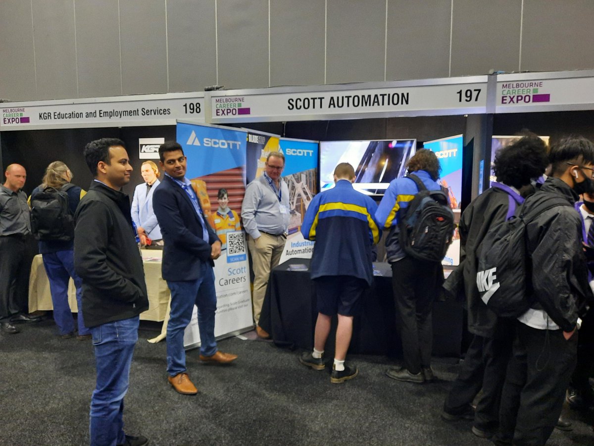 Melbourne Careers Expo 2022 is officially open!

If you're in the area, or interested in working at Scott make sure you head over to stand #197 and say hello to our team!

Tickets are free and available here: careerexpo.com.au/free-ticket-to…

#scottautomation #scottcareers #careerfair